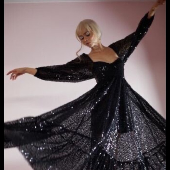 selkie sequin princess dress Selkie | Dresses | Selkie The Sequin Princess Gown In Black